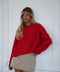 Edna rouge - Pull oversize