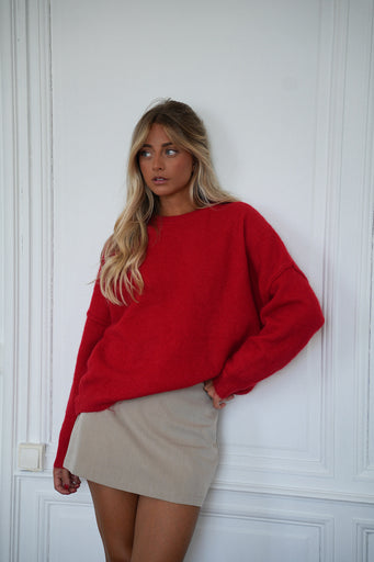 Edna rouge - Pull oversize