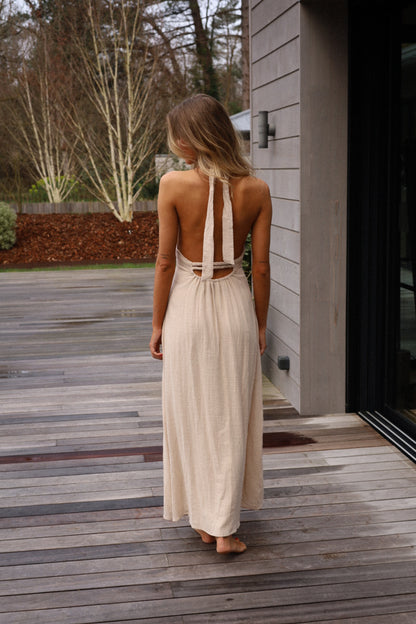 Iris beige - Robe longue