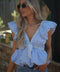 Romy bleue - Blouse ballon