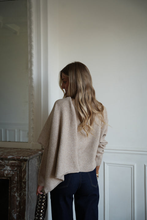 Antonia beige - Pull cape