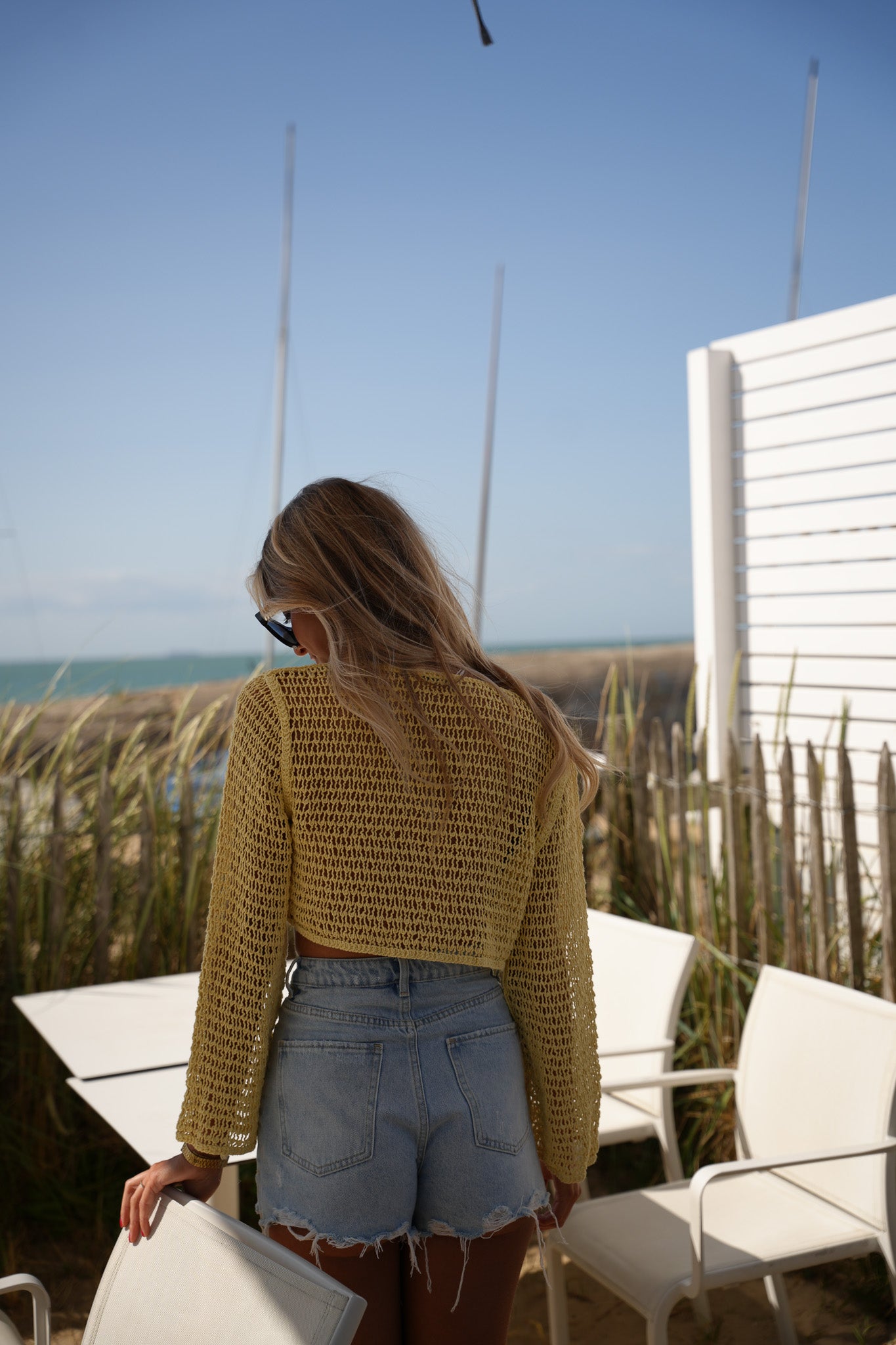 Santana jaune - Blouse crochet