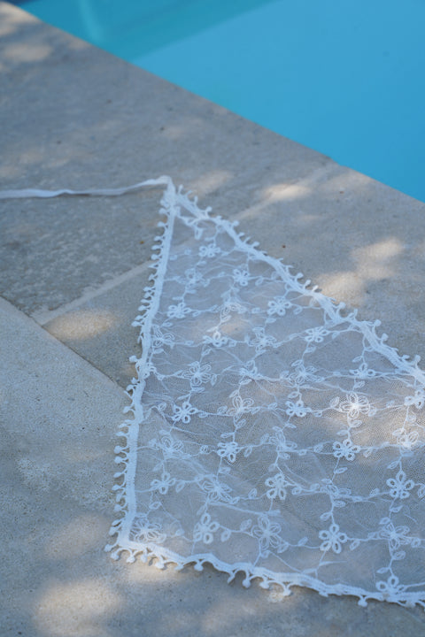 Albi blanc - Bandana dentelle
