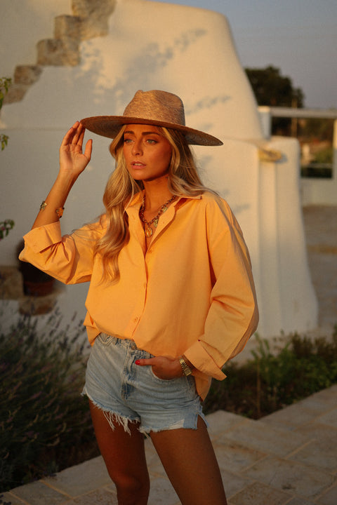 Joss orange - Chemise coton