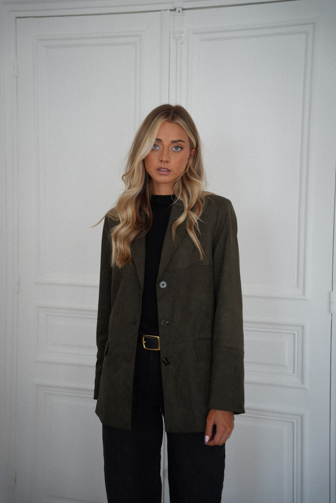 Marylin kaki - Veste suédée