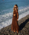 Lorie marron - Robe longue