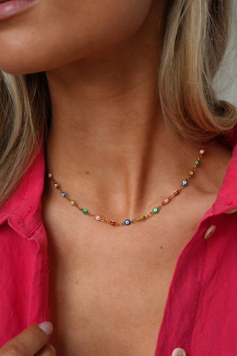 Albane coloré - Collier acier