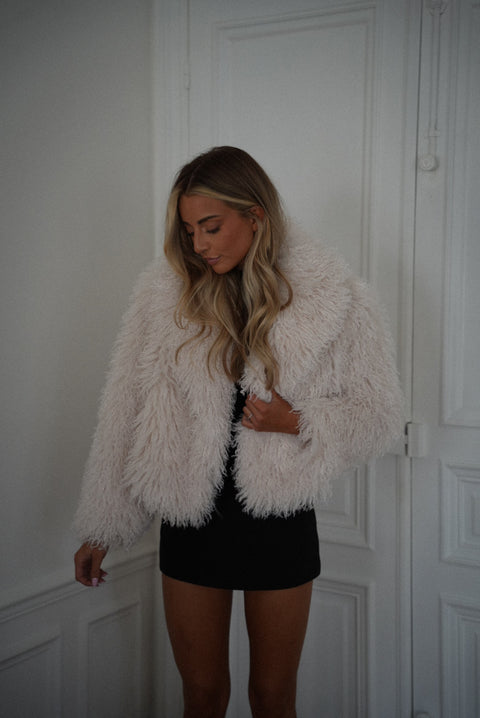 Soanne crème - Manteau fourrure