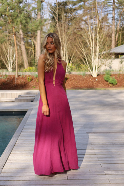 Iris prune - Robe longue