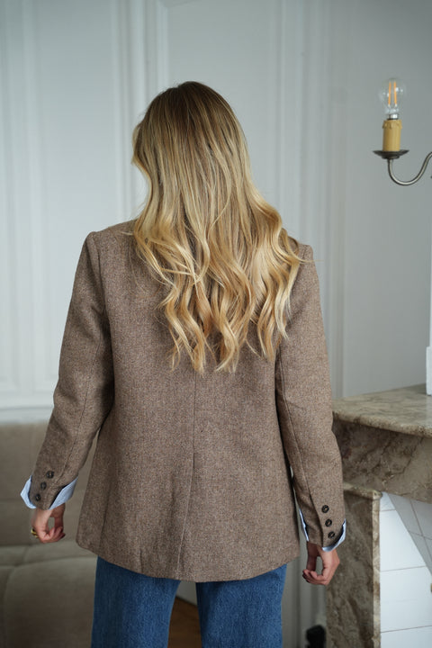 Hilona beige - Blazer en laine