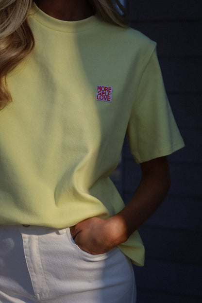 Yasmina jaune - T-shirt brodé