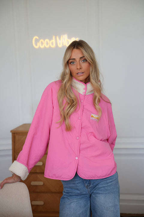 Lize rose - Veste réversible