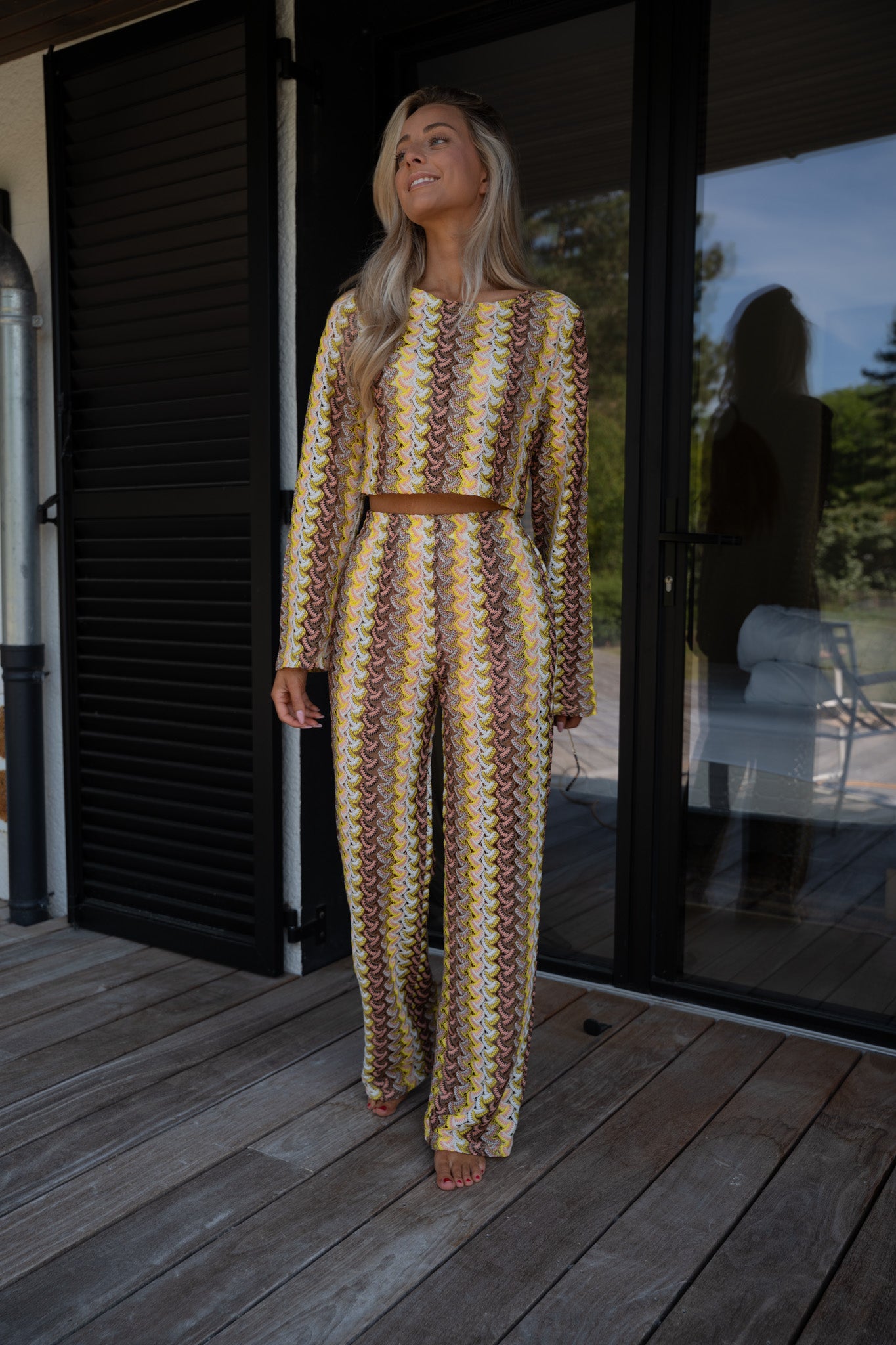Yolande jaune - Blouse brodée