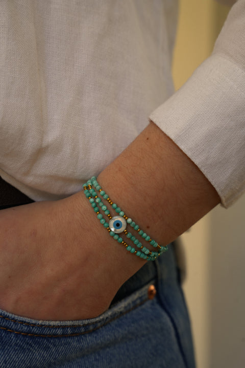 Oz bleu - Bracelet triple