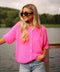 Elsa rose fuschia - Gilet boutonné