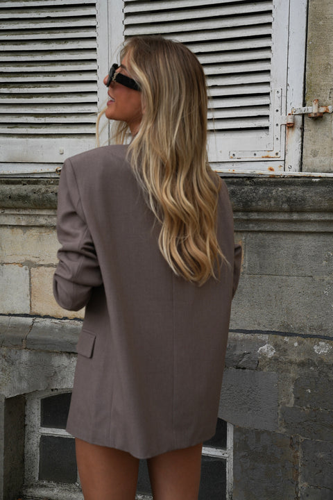 Cloé taupe - Veste blazer