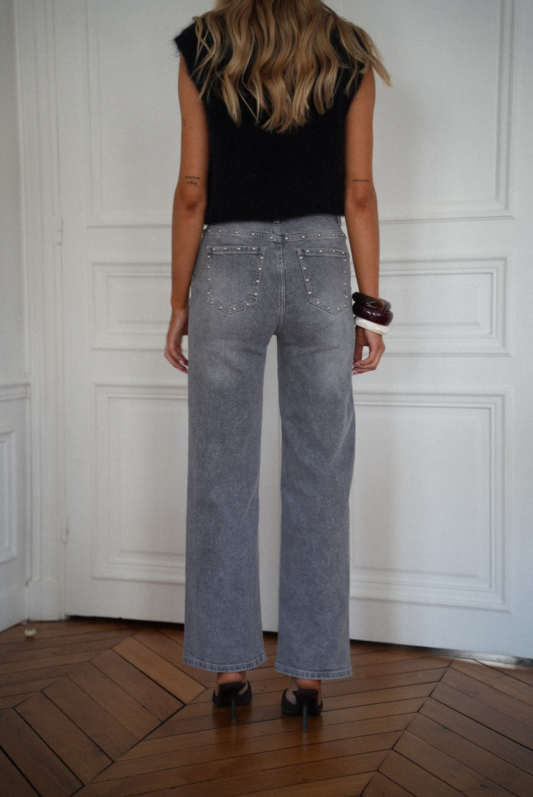 Anaïs gris - Jean clouté