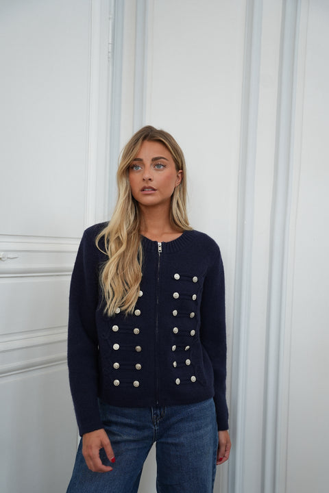 Ben marine - Gilet zippé