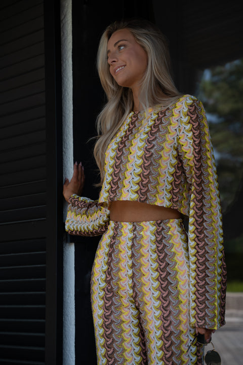 Yolande jaune - Blouse brodée