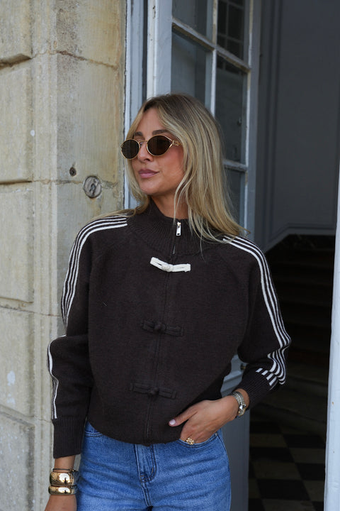 Suzie chocolat - Gilet zippé