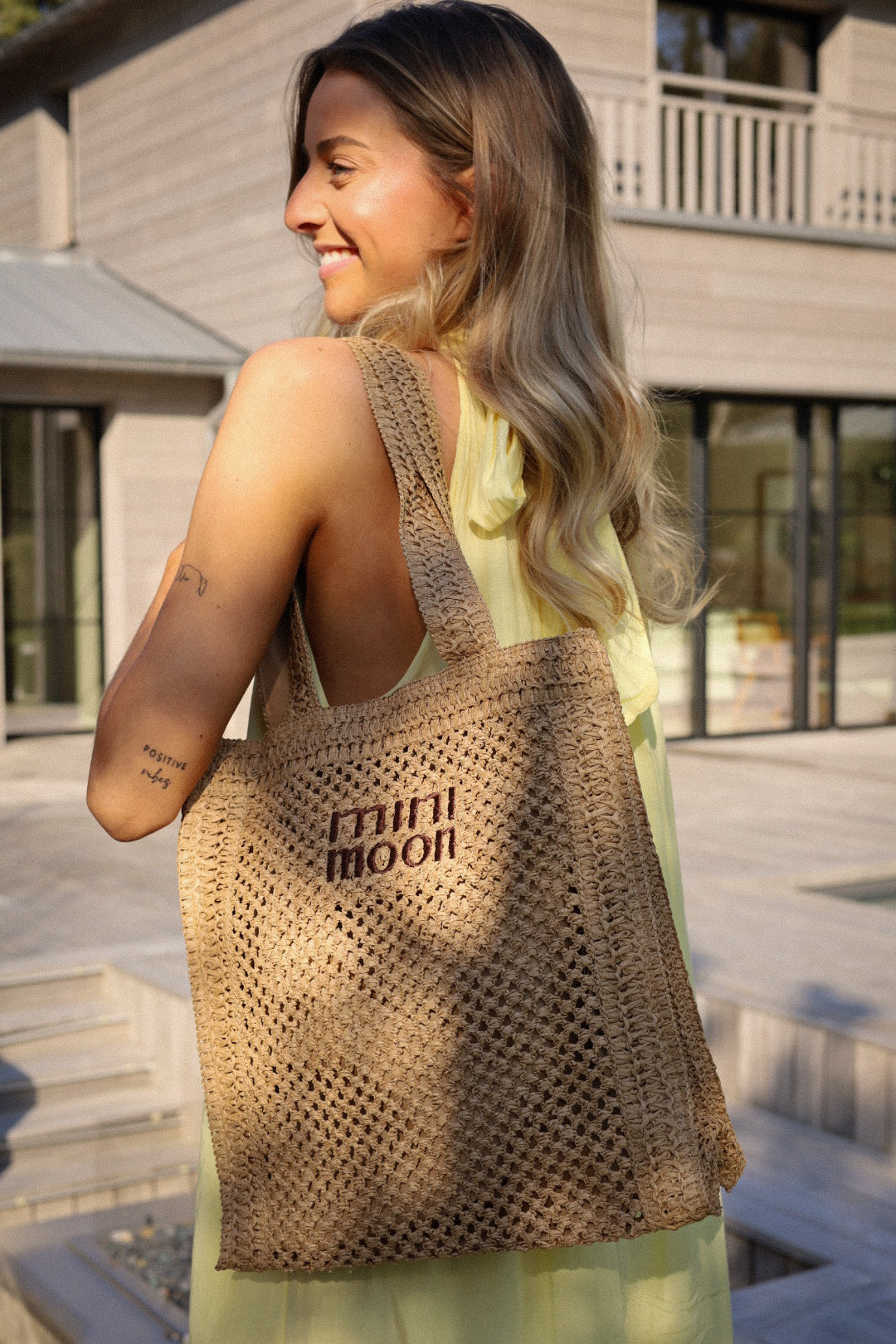 Moon beige - Sac paille