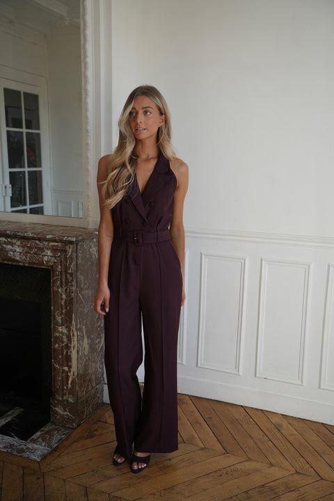 Ambre prune - Combinaison pantalon