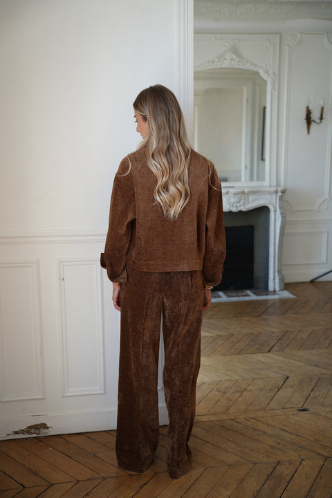 César camel - Veste velours