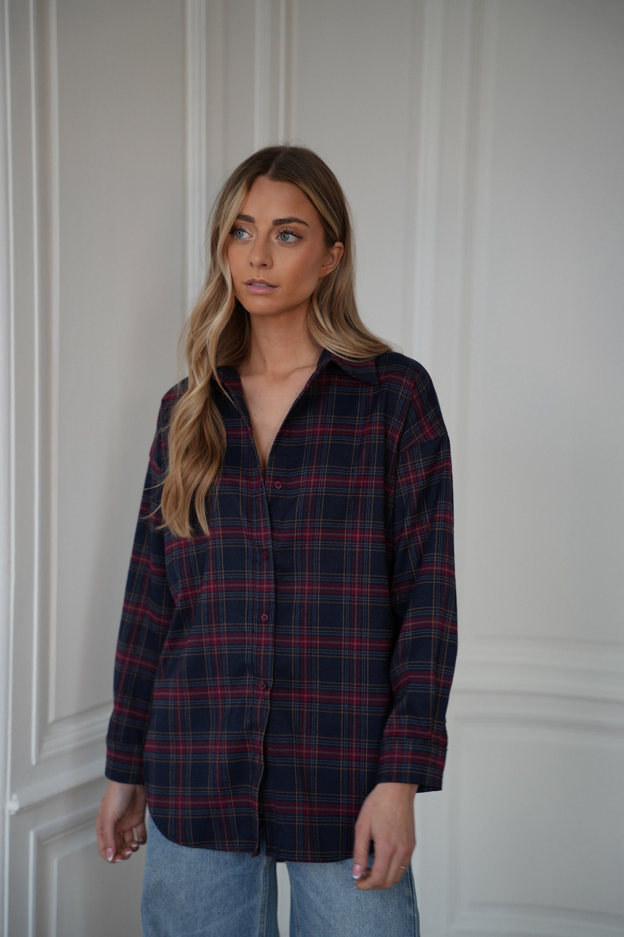 Amanda bordeaux - Chemise à carreaux