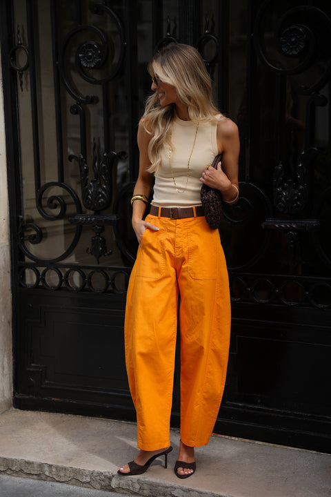 Jay orange - Pantalon ballon
