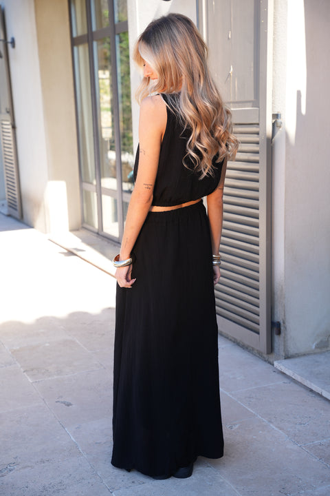 Elize noir - Ensemble jupe/top