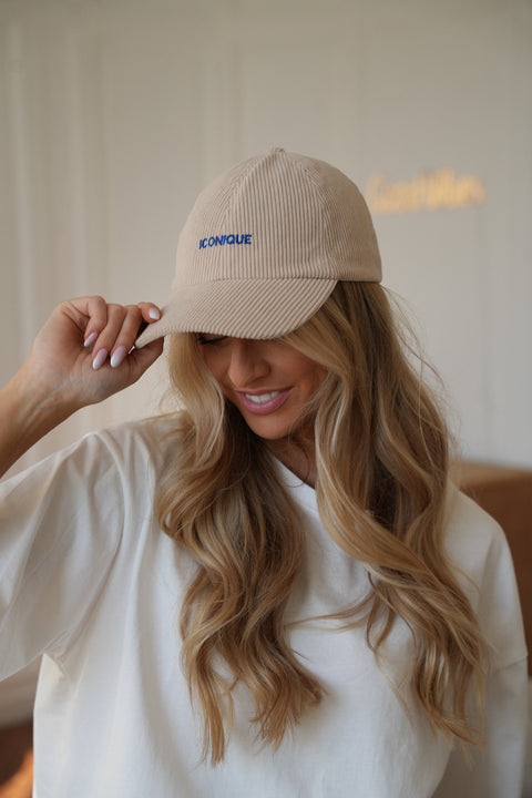 Iconique beige - Casquette velours