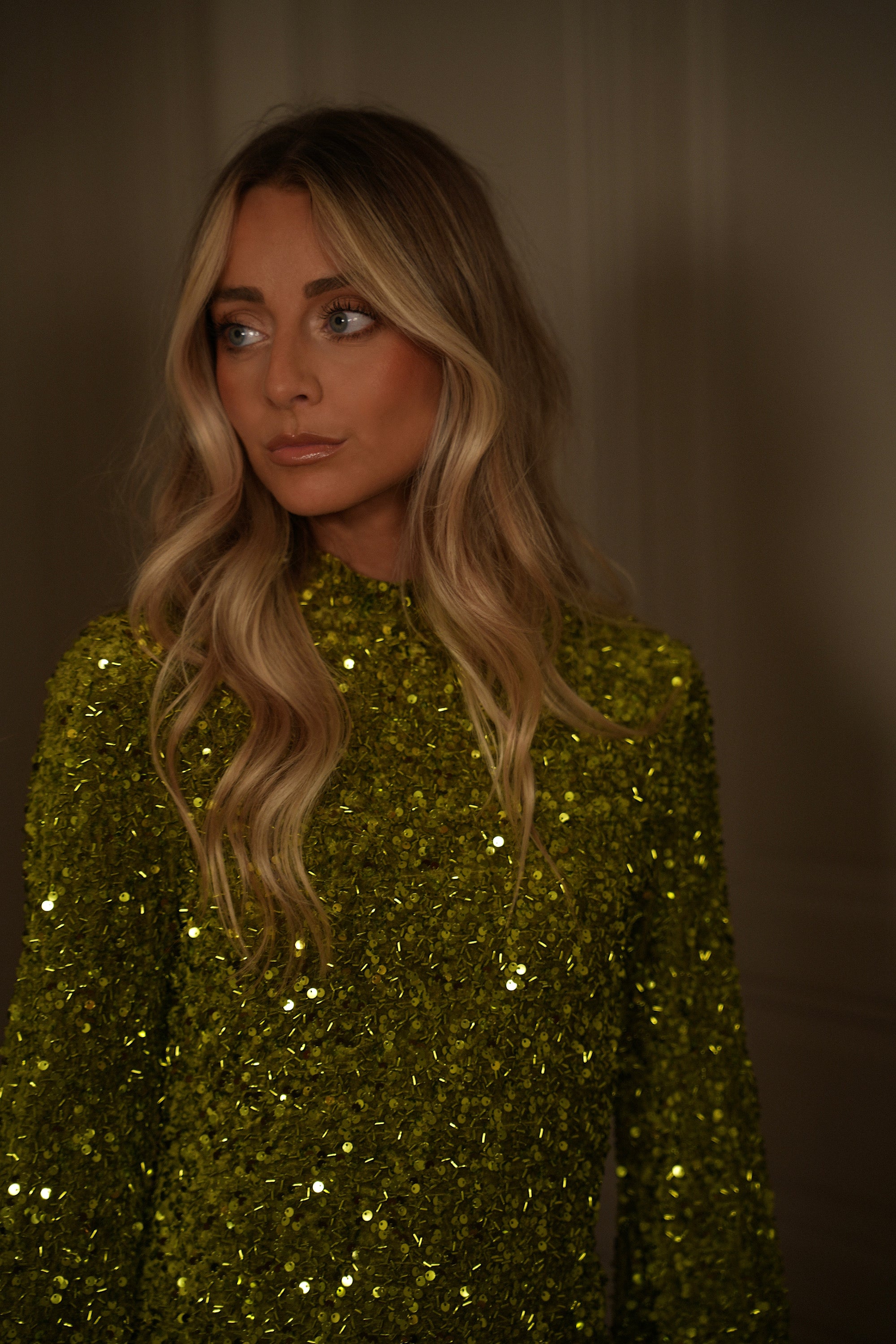 Molly verte - Robe à sequins