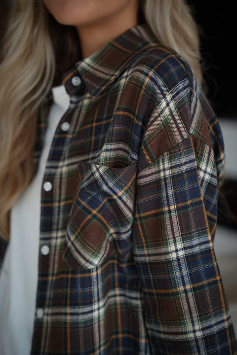 Alfy chocolat - Chemise à carreaux