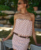 Agata marron - Ceinture tissu