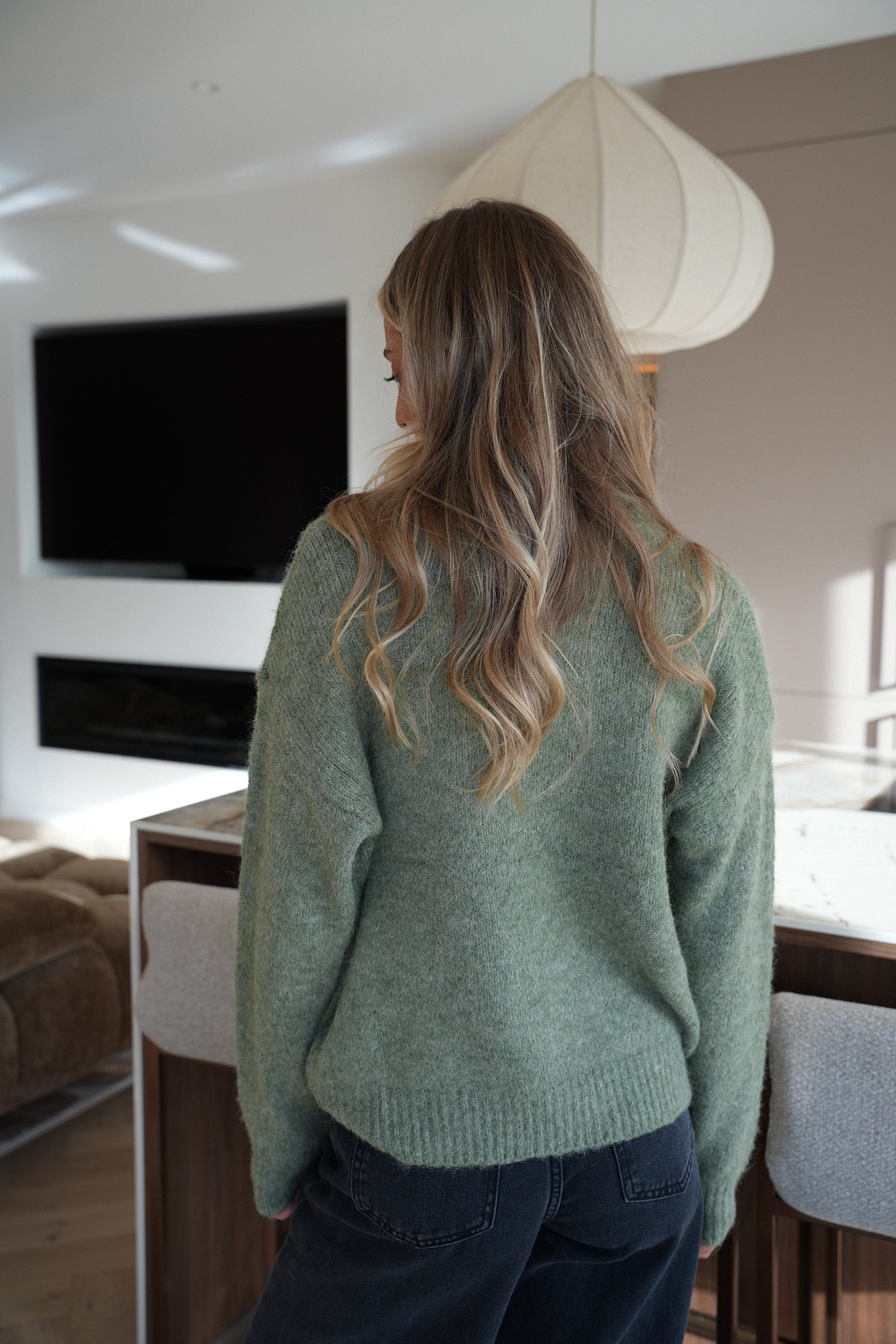 Lova kaki - Pull col roulé