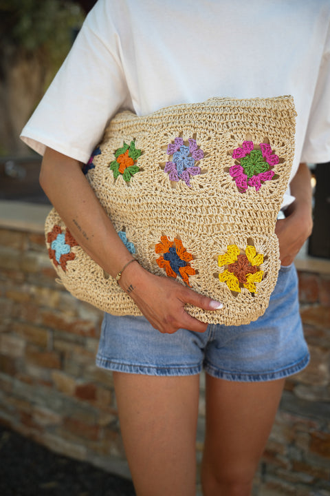 Xena crème - Sac en paille