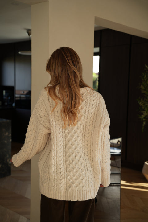 Lanna crème - Pull oversize