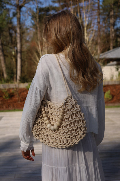 Millo beige - Sac crochet