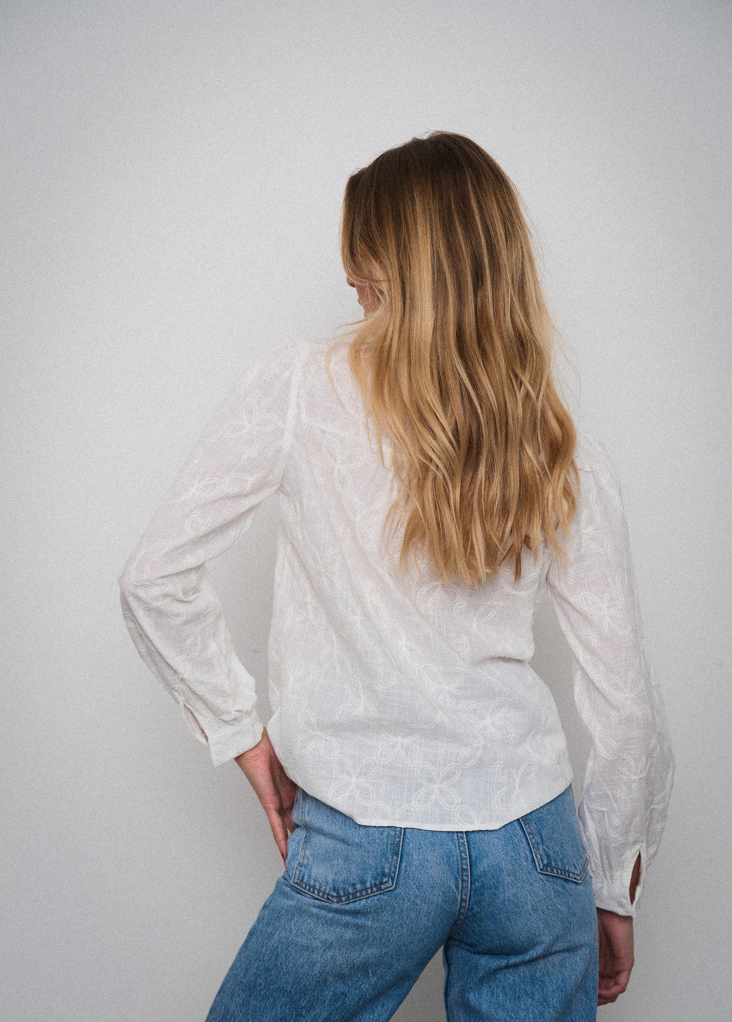 Lou-Anne blanche - Chemise brodée