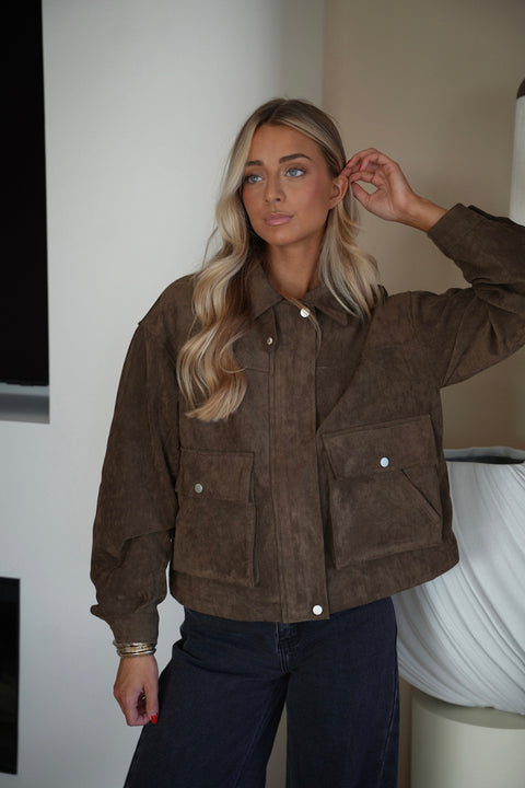 Rebeca chocolat - Veste suédée