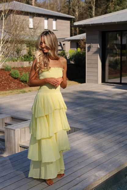 Olga jaune - Robe longue