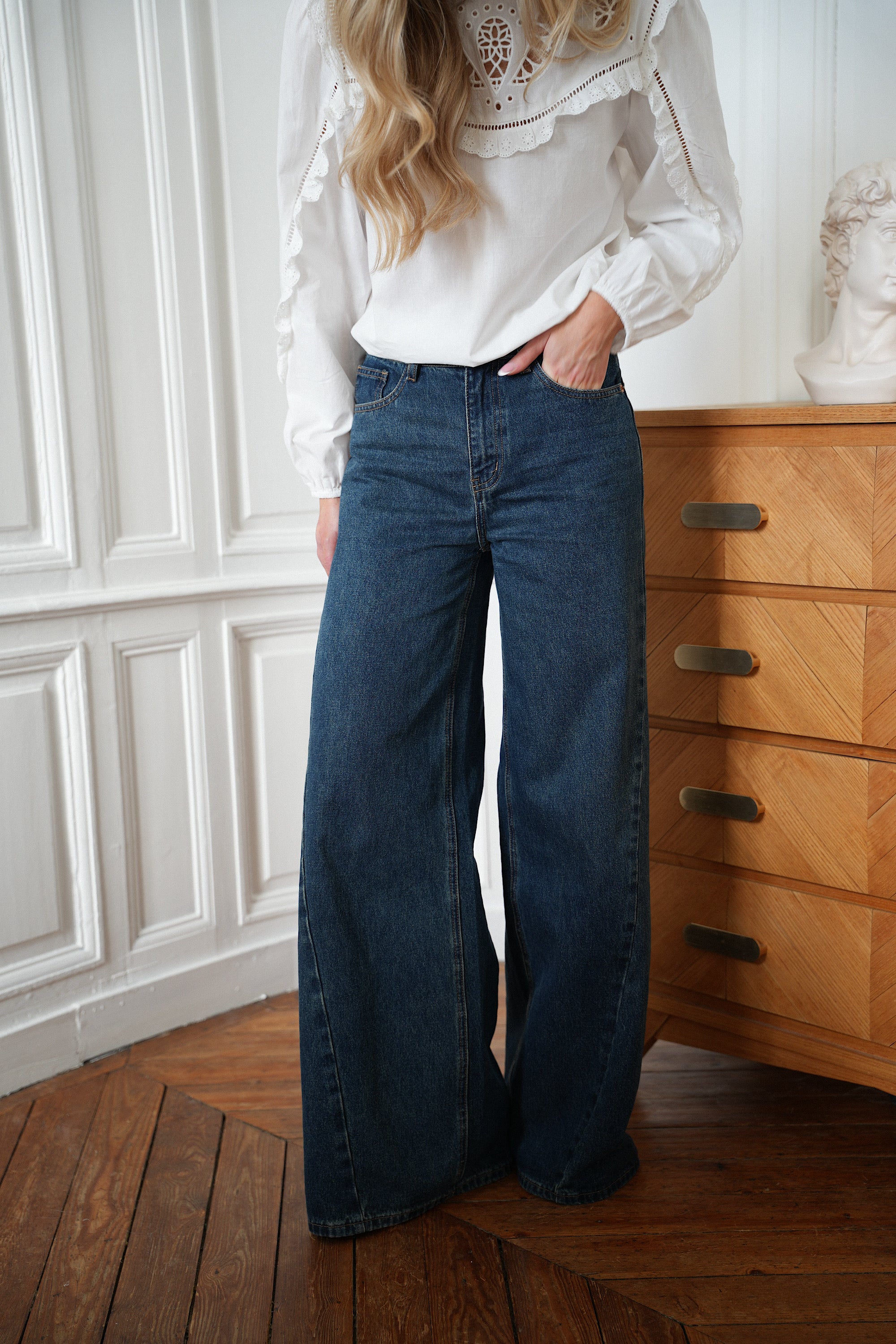 Josh bleu foncé - Jean évasé