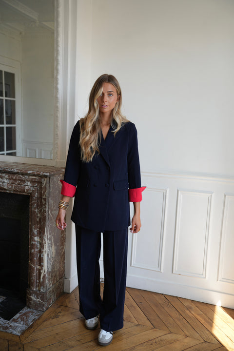 Arsene marine - Pantalon droit