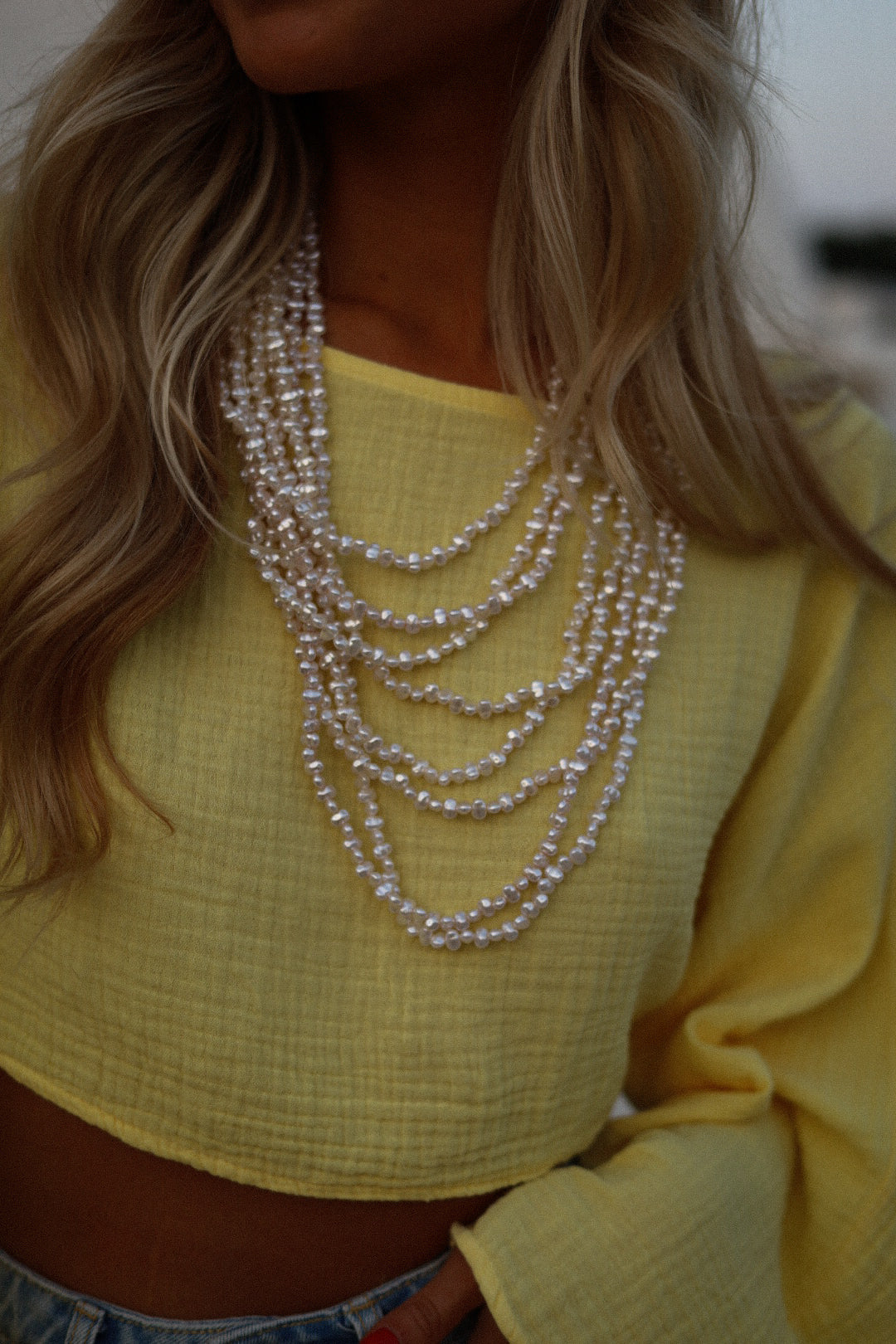 Sandro blanc - Collier perles