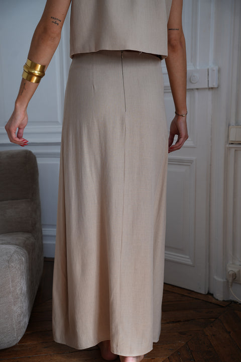 Anja taupe - Jupe longue