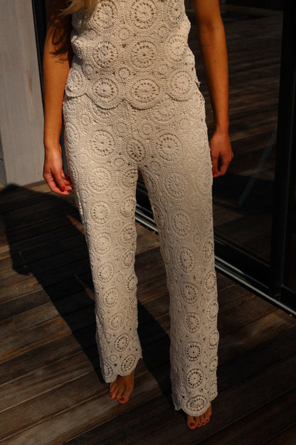 Ortega beige - Ensemble crochet