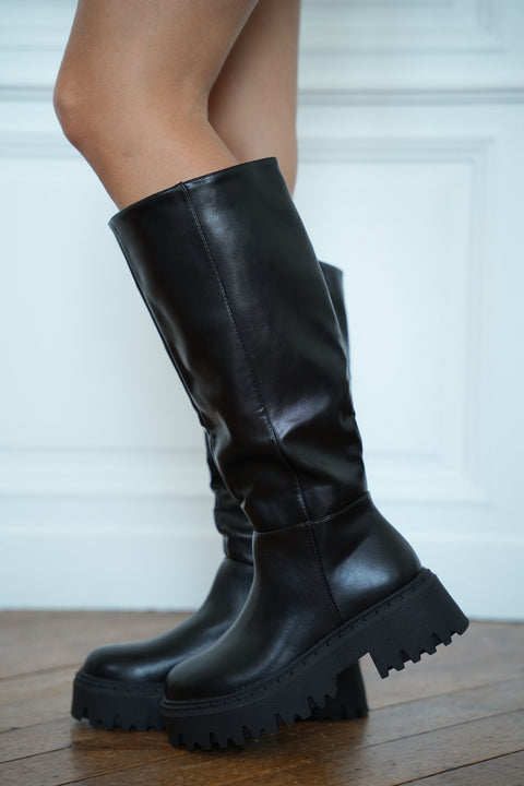 Lolita noires - Bottes en similicuir