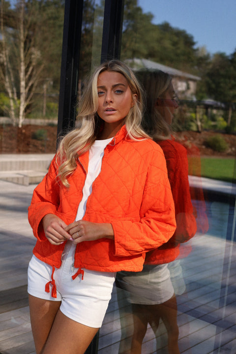 Charlotte orange - Veste zippée