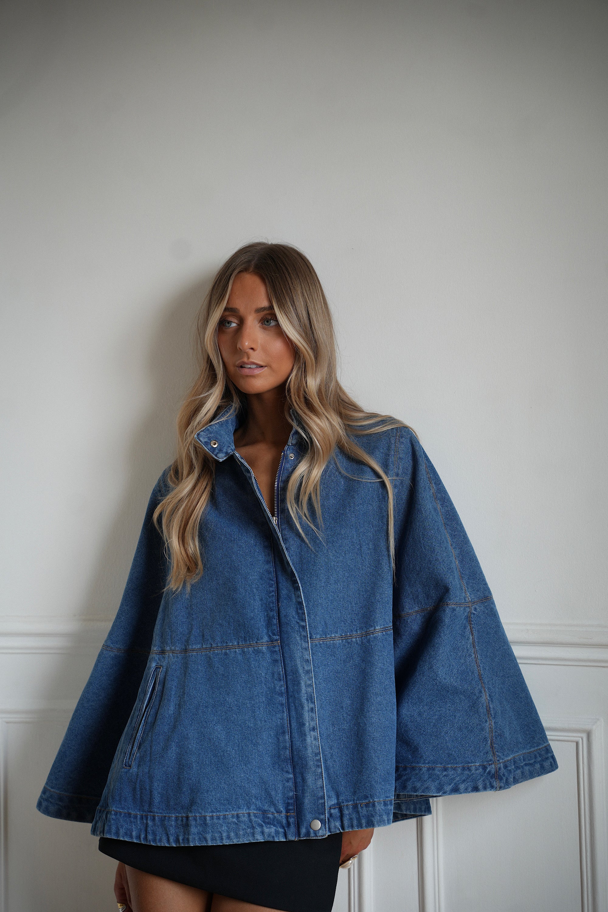 Tina bleue - Cape en jean