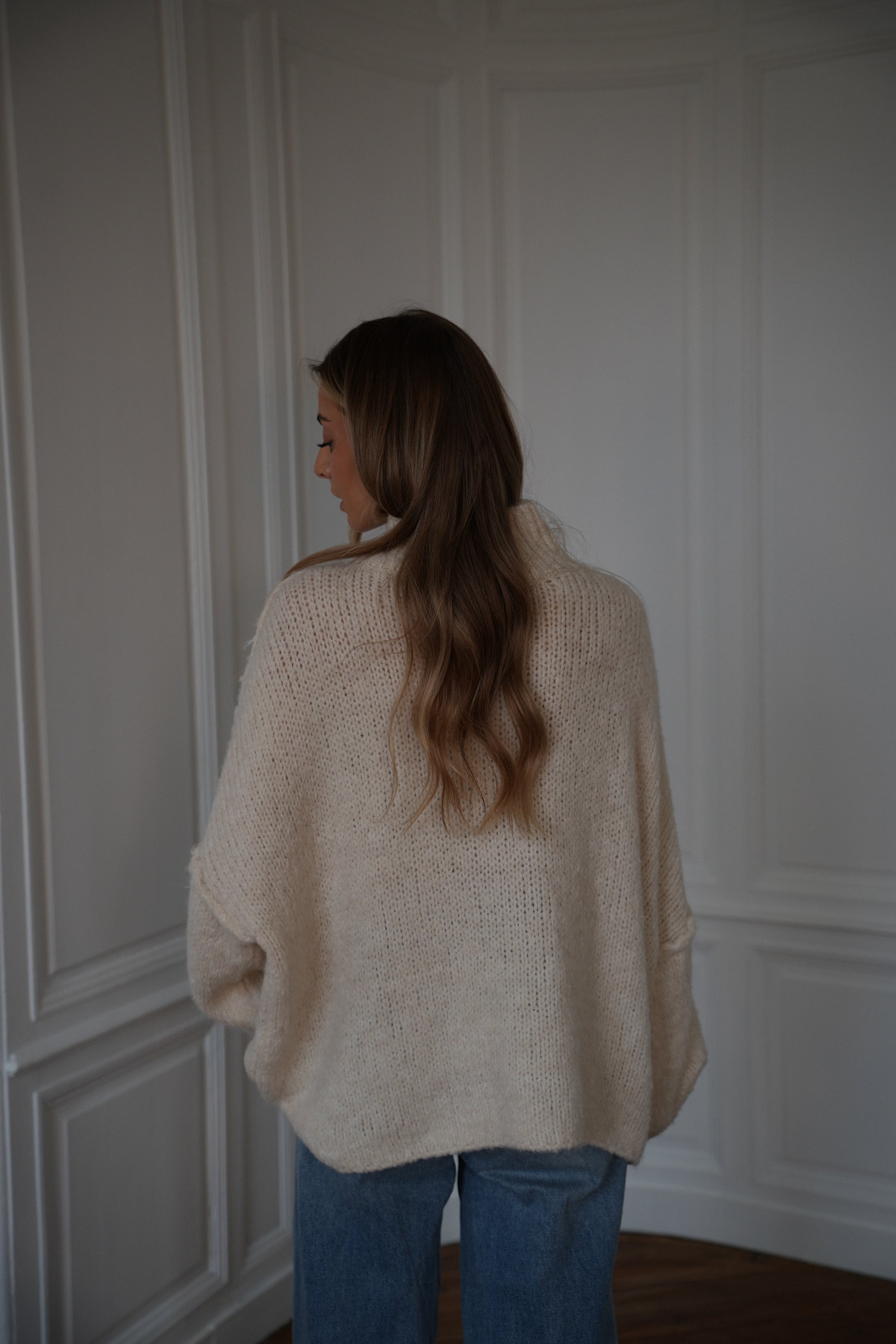 Liliane crème - Pull ample